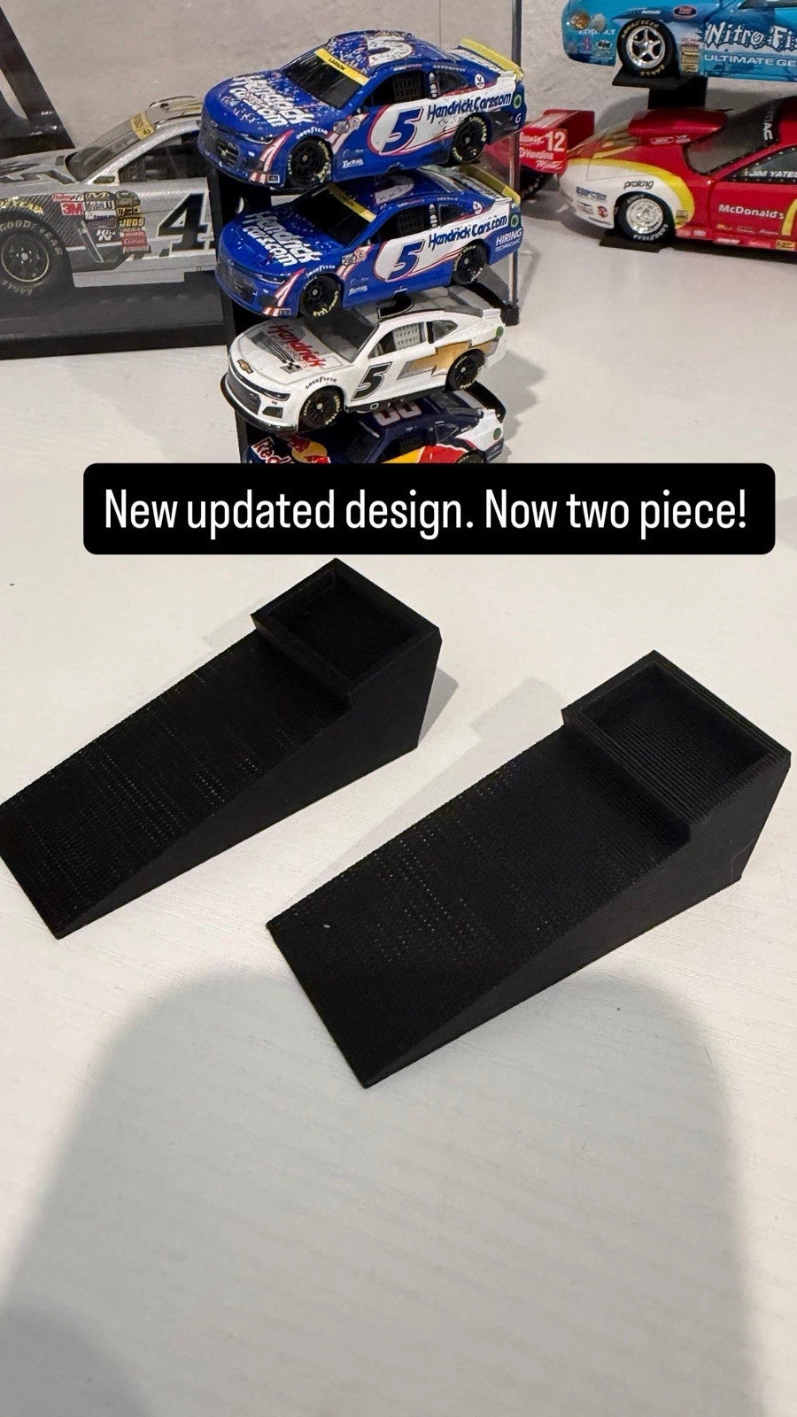 NASCAR 1/24 1 Car Display Stand Normal Tilted Fits Cup, Xfinity, Truck Series 1:24