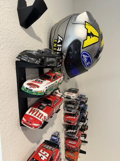 NHRA 1:24 Funny Car Diecast Car Wall Display Stand 3 Tier Drag Racing Holder